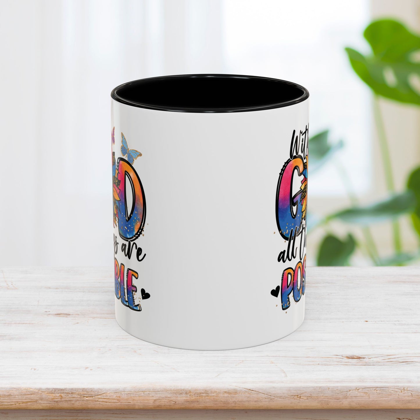 With God All Things Are Possible Mug - Christian Coffee Mug