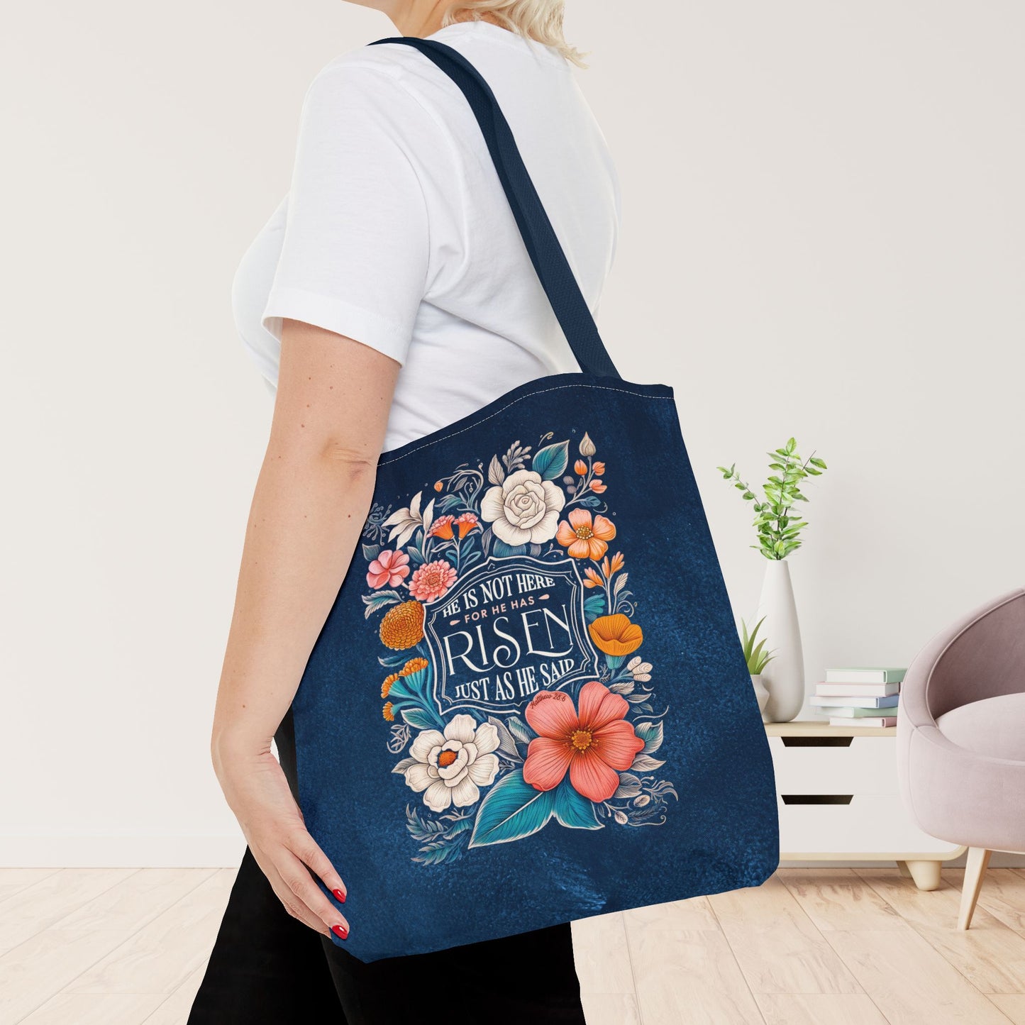 He Has Risen Tote Bag - Christian Tote Bag
