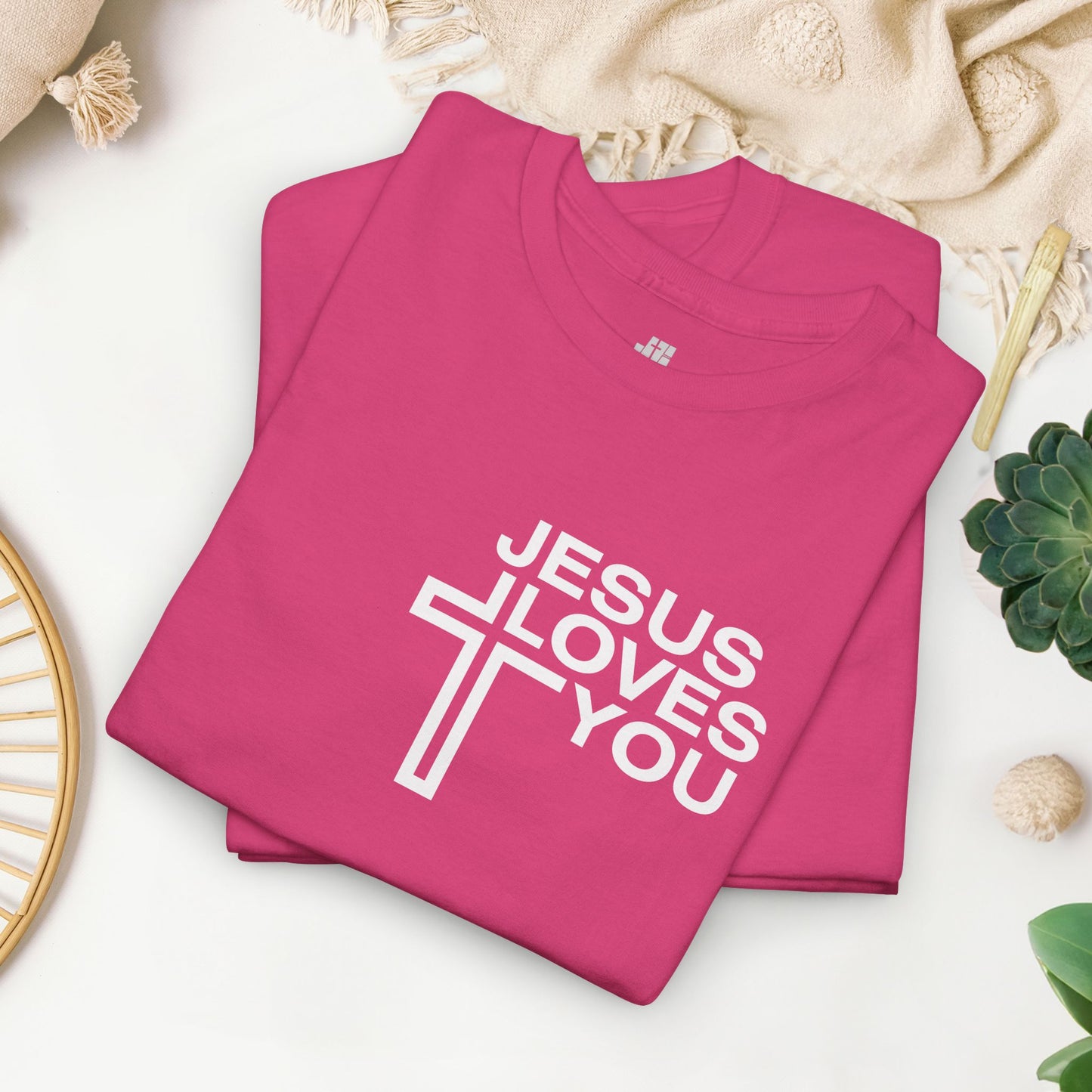 Jesus Loves You Heavy Cotton Tee