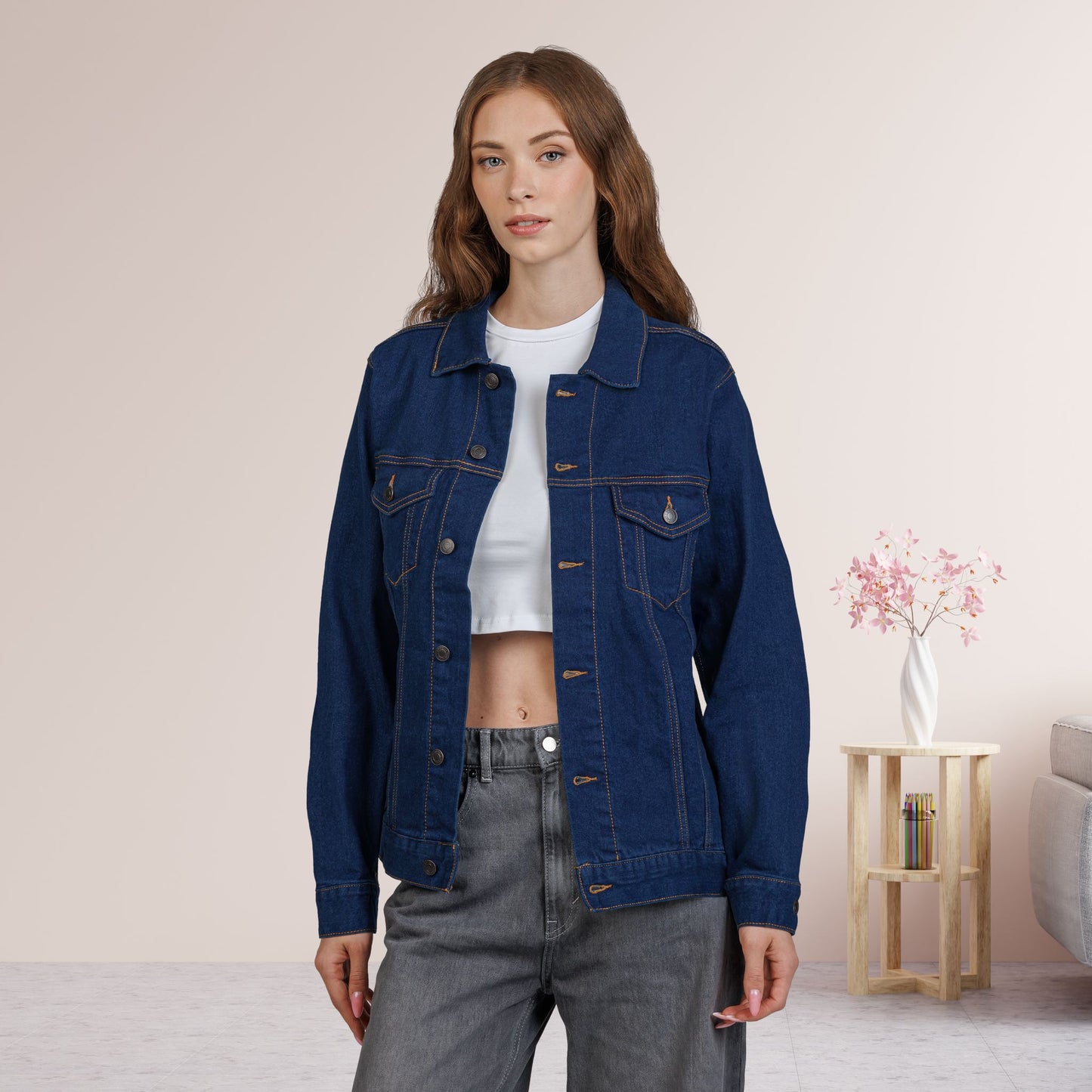 Embroidered Jesus Saves Unisex Denim Jacket
