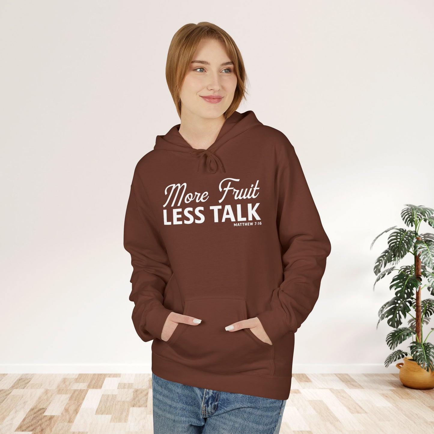 More Fruit, Less Talk Unisex Midweight Hoodie