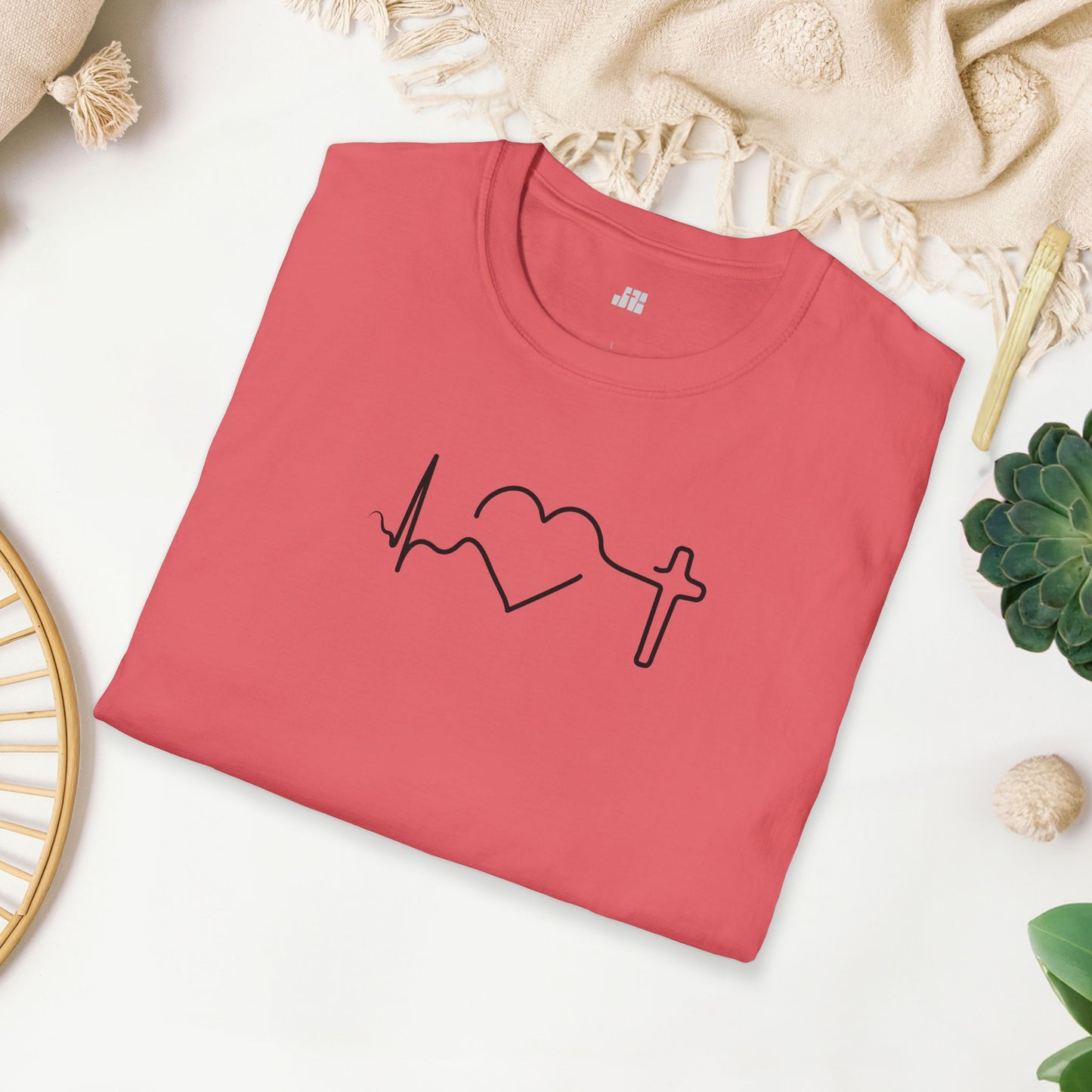 Heartbeat of Faith Softstyle T-shirt