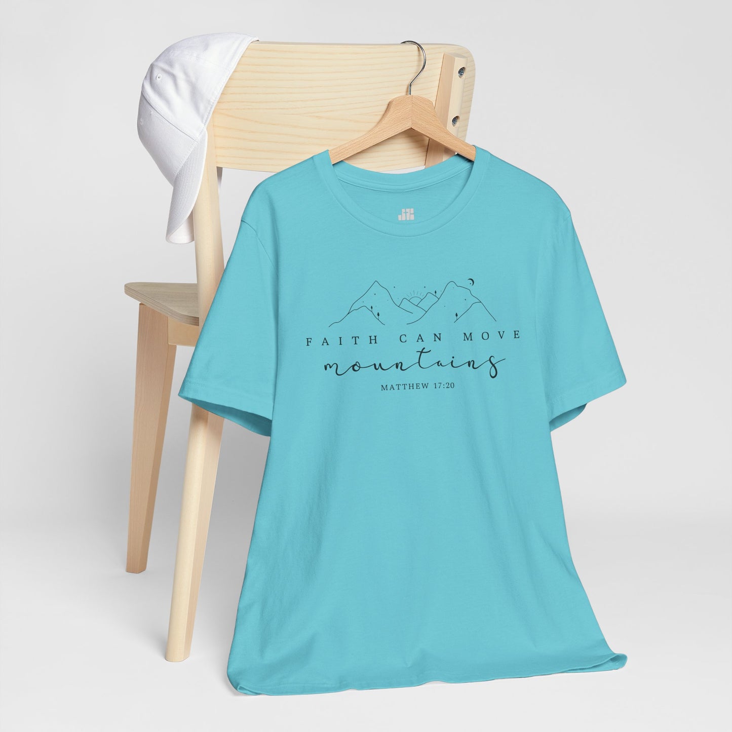 Faith Can Move Mountains Soft Cotton Tee - Matthew 17:20 Bible Verse Shirt