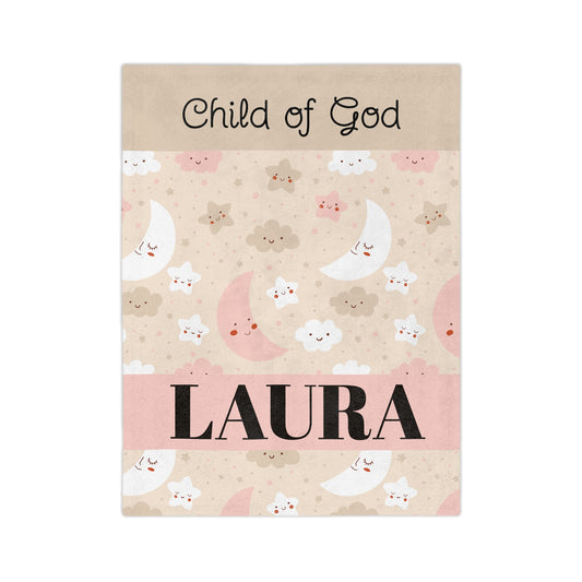 Personalized “Child of God” Christian Baby Blanket - Christian Keepsake Blanket