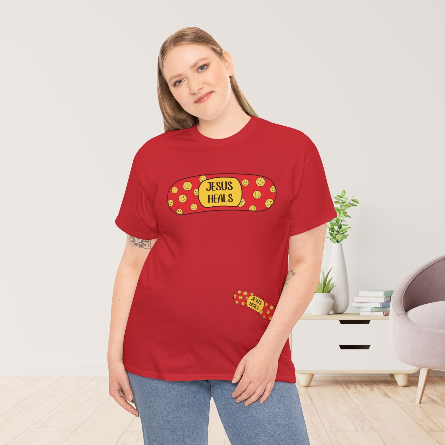 Jesus Heals Heavy Cotton Tee