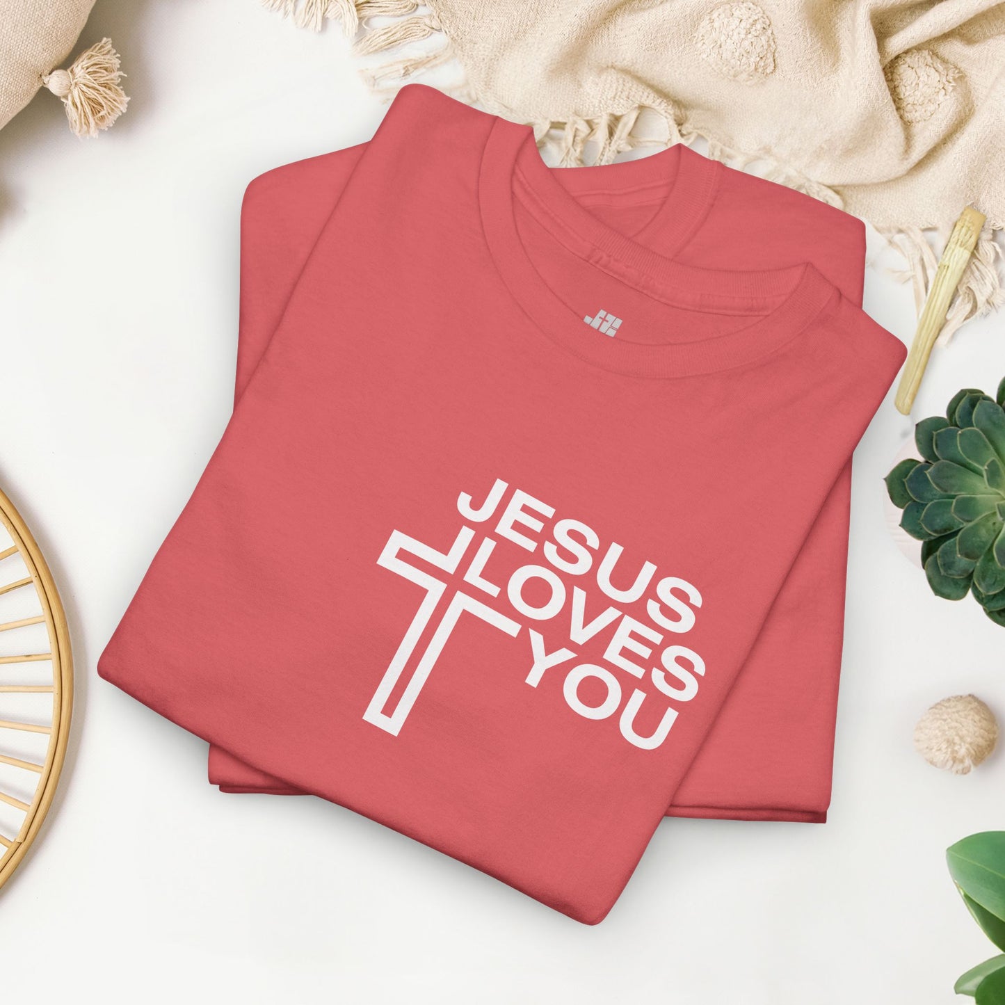 Jesus Loves You Heavy Cotton Tee