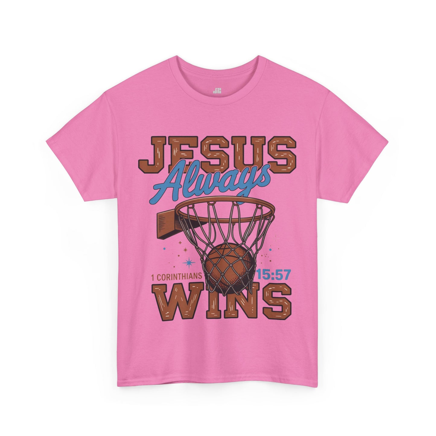 Jesus Always Wins Heavy Cotton Tee