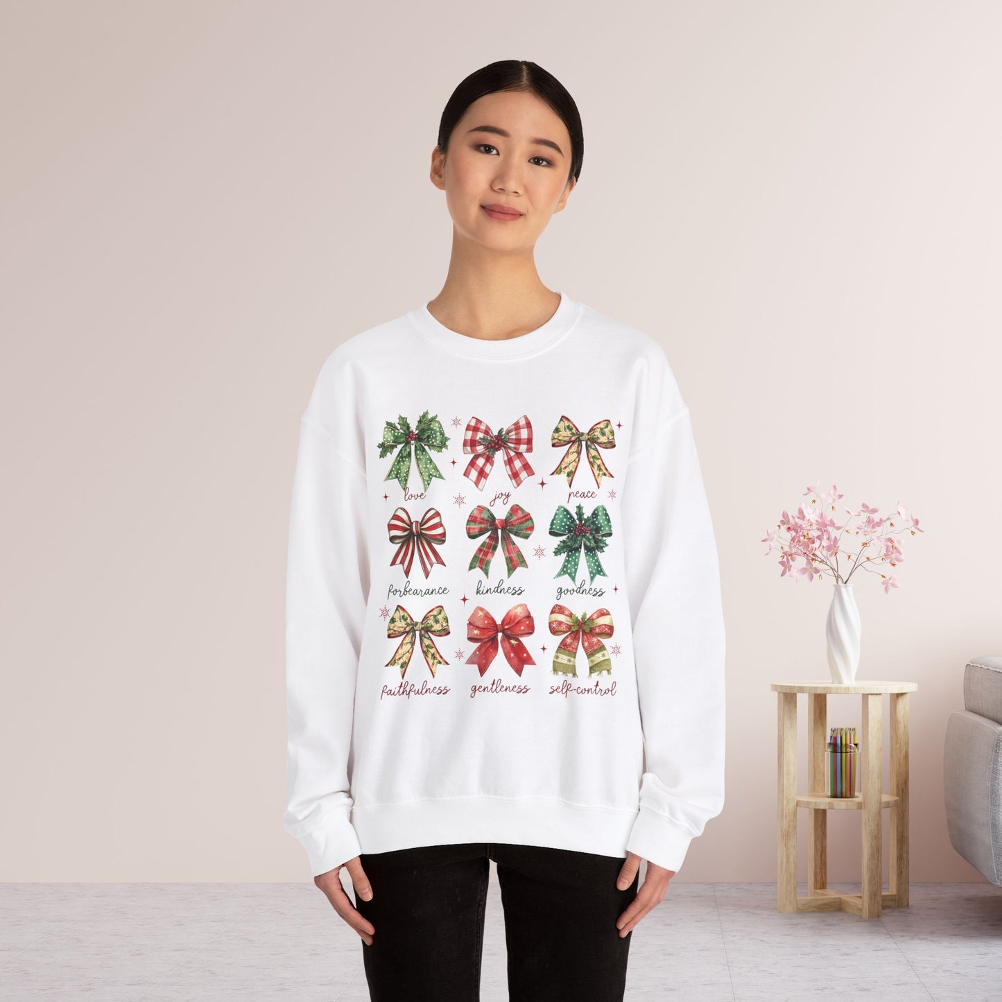 Christmas Fruit of The Spirit Christian Sweatshirt - Christian Pullover