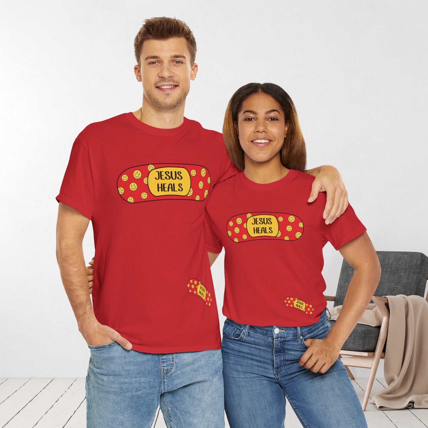 Jesus Heals Heavy Cotton Tee