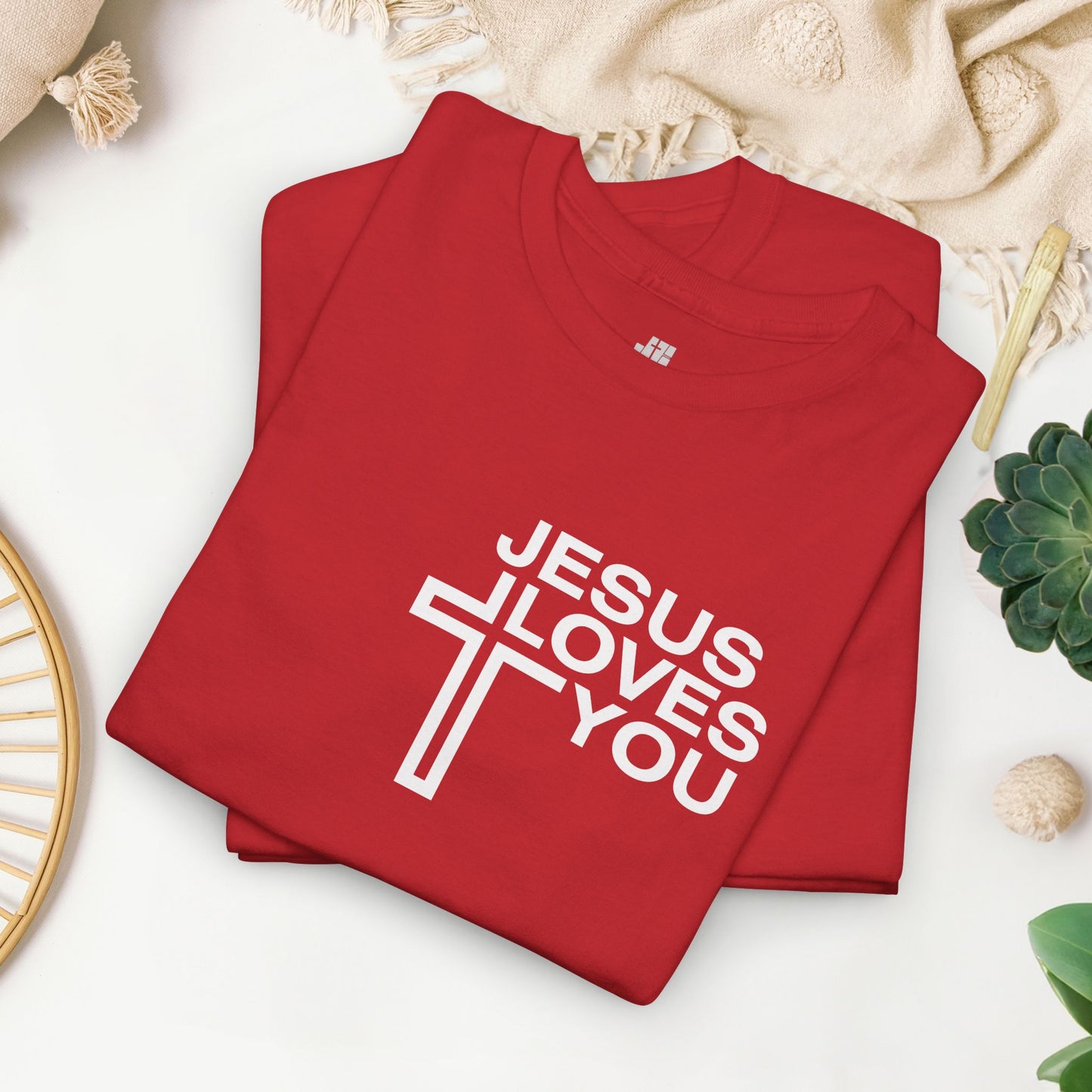 Jesus Loves You Heavy Cotton Tee