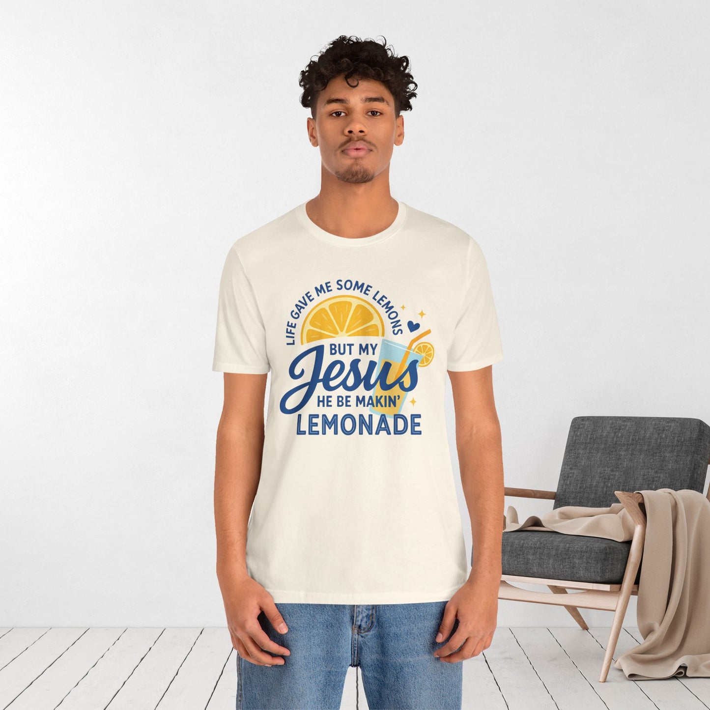 Life Gave Me Lemons But My Jesus Makes Lemonade Soft Cotton Tee