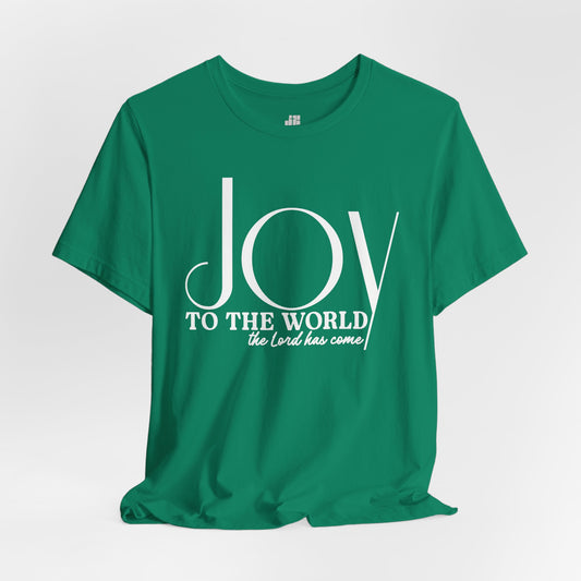 Joy to The World Soft Cotton Tee - Christian Christmas Shirt