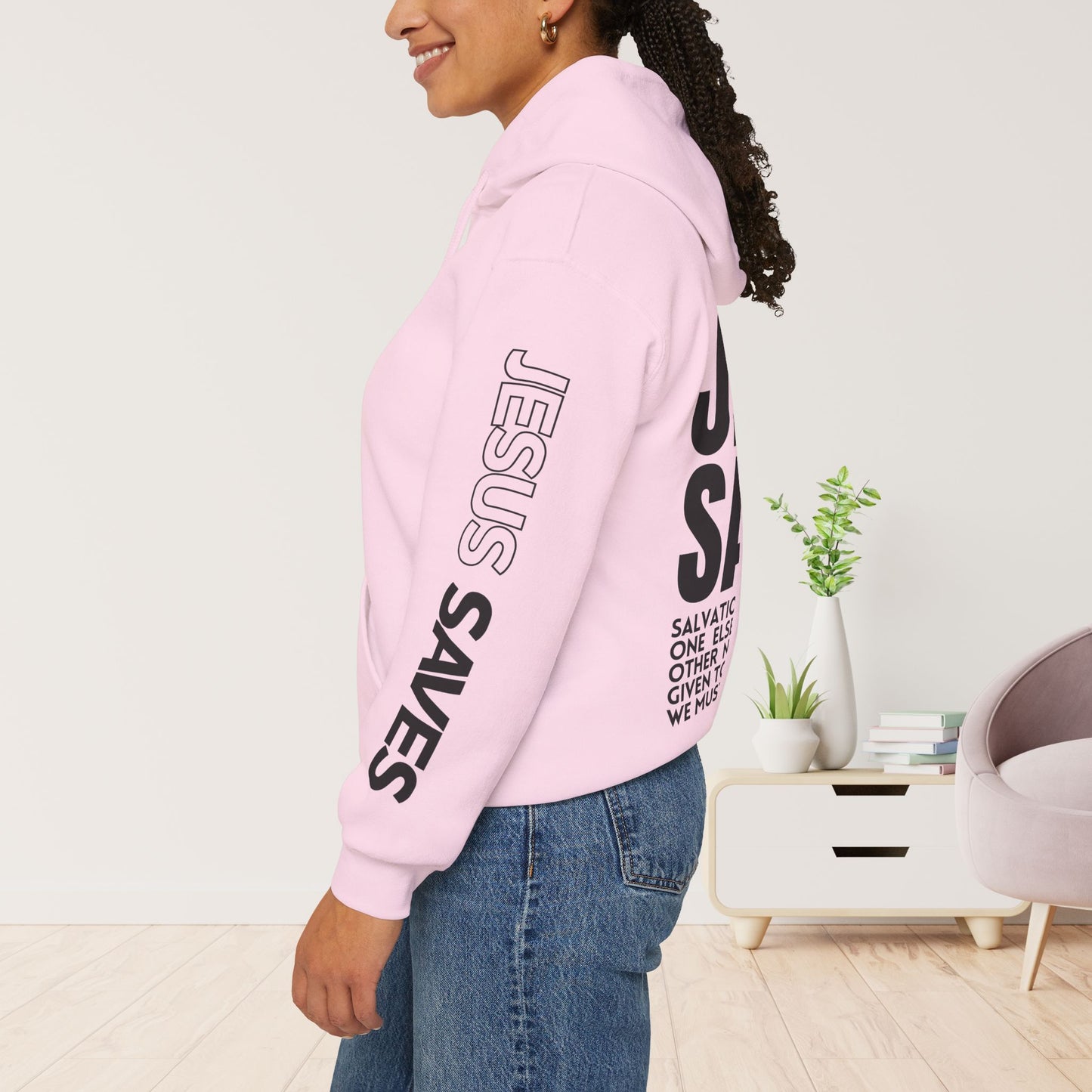 Jesus Saves Hoodie - Acts 4:12 Bible Verse Christian Hoodie