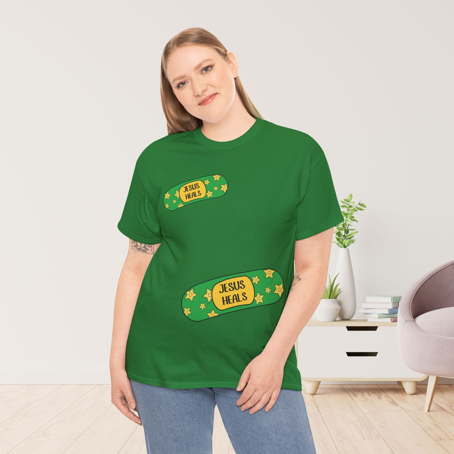 Jesus Heals Heavy Cotton Tee