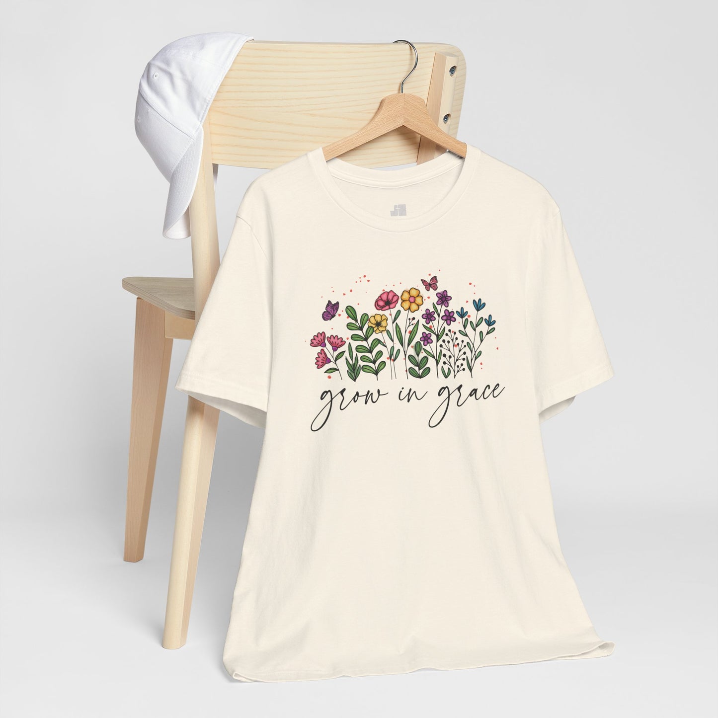 Grow in Grace Bible Verse Soft Cotton Tee