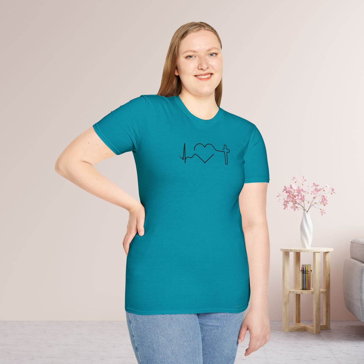 Heartbeat of Faith Softstyle T-shirt