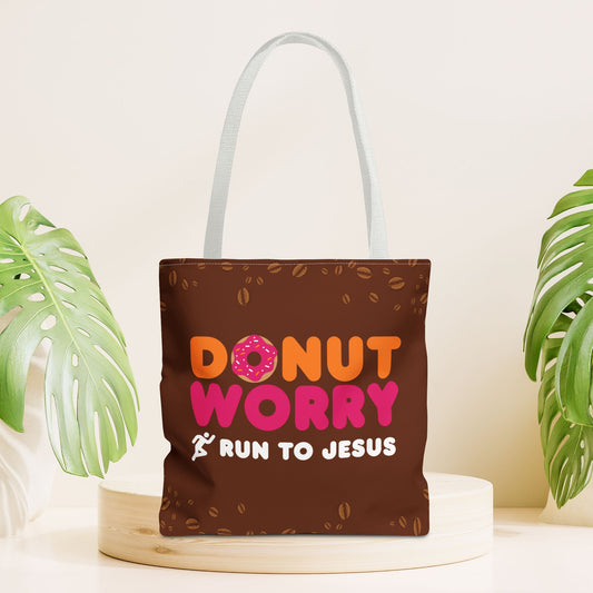 Run To Jesus Tote Bag - Christian Tote Bag