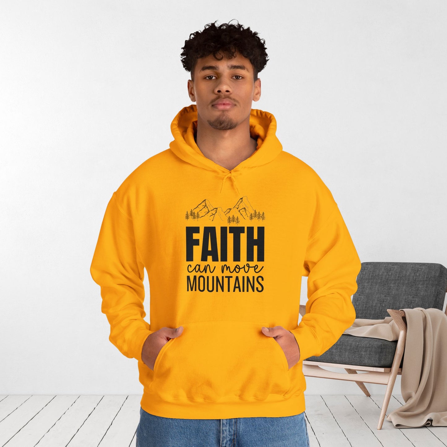 Faith Can Move Mountains Christian Bible Verse Unisex Hoodie