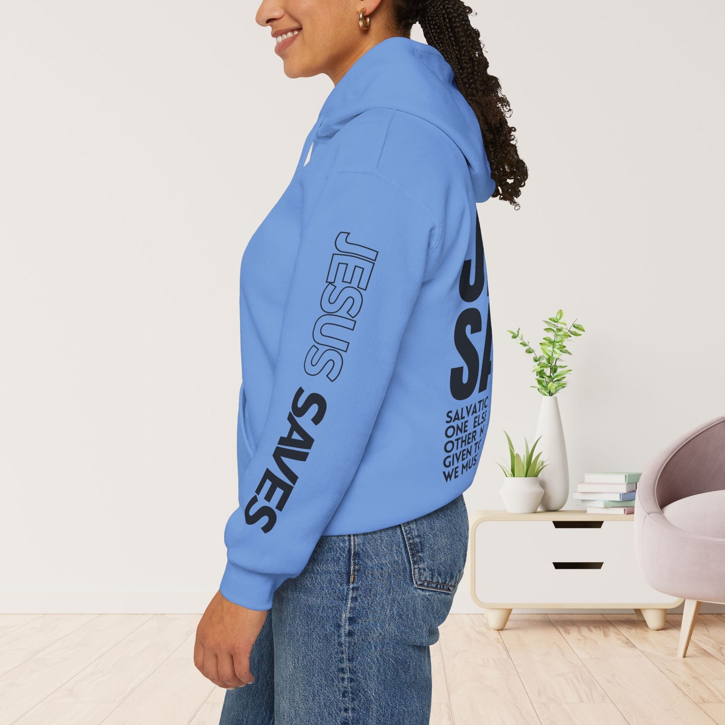 Jesus Saves Hoodie - Acts 4:12 Bible Verse Christian Hoodie