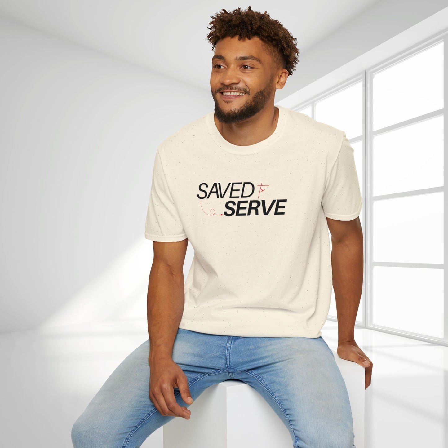 Saved to Serve - We Serve 'Cause We Are Saved Softstyle T-shirt - Trendy  Christian Tee