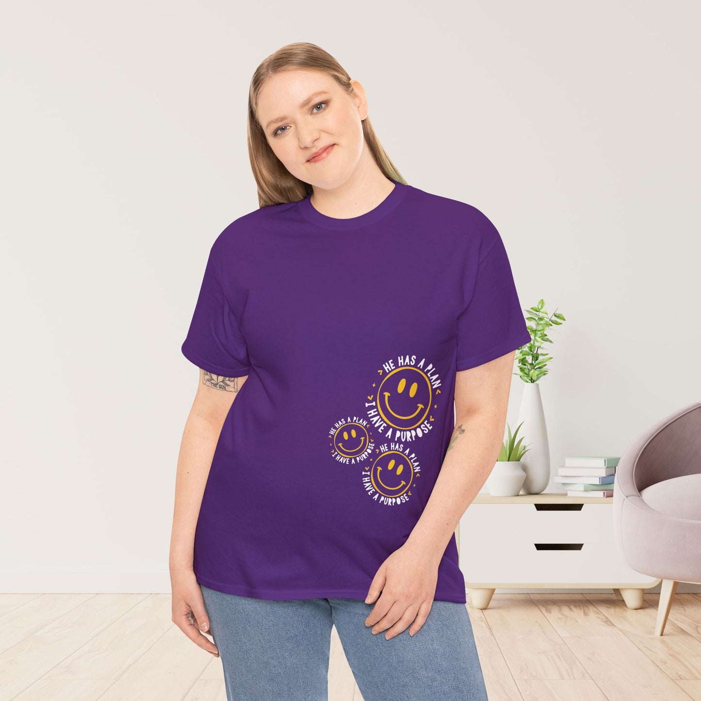 He Has a Plan, I Have a Purpose Heavy Cotton Tee