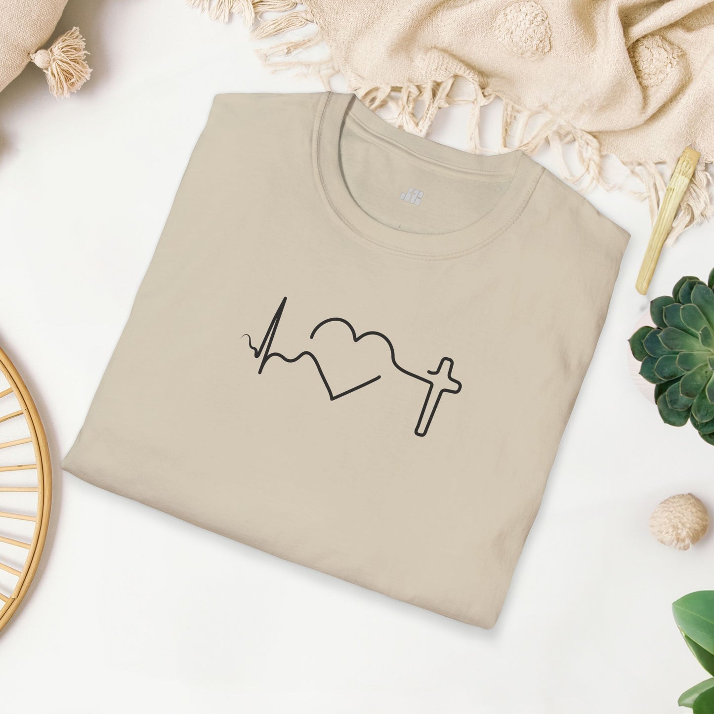 Heartbeat of Faith Softstyle T-shirt