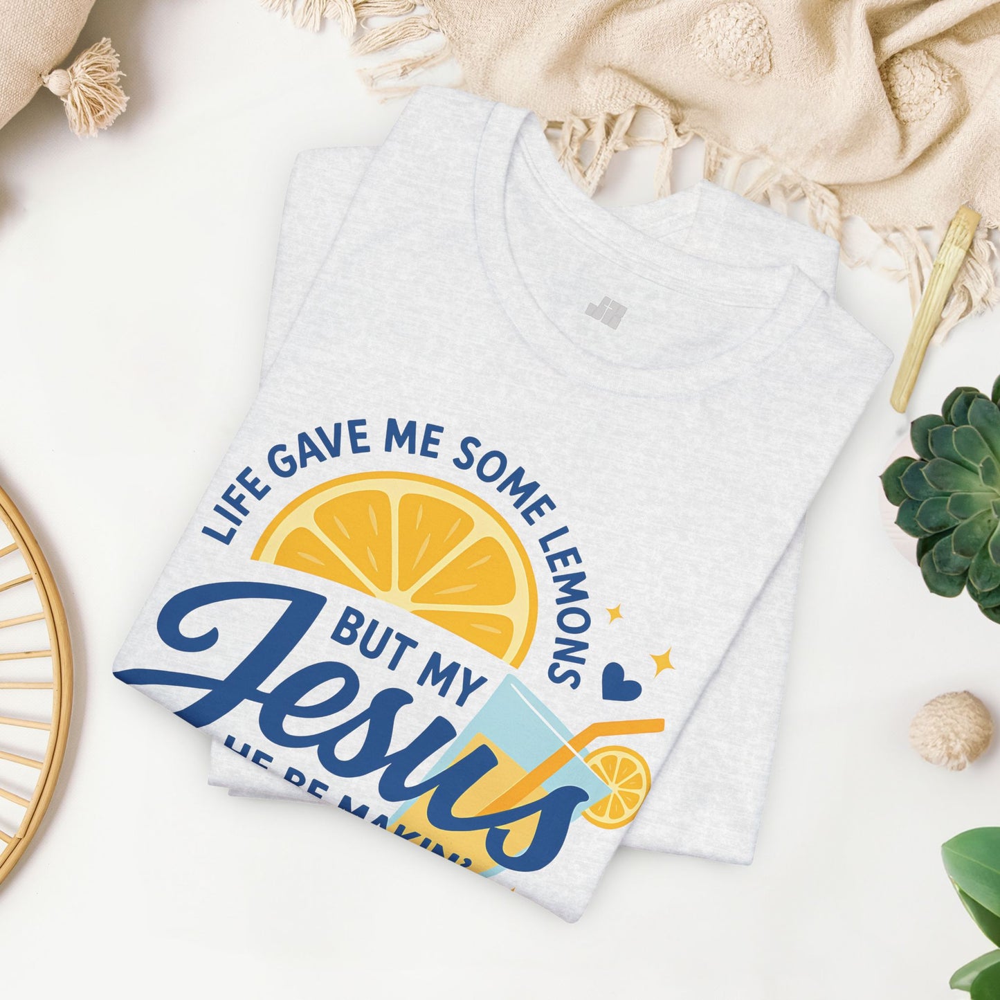 Life Gave Me Lemons But My Jesus Makes Lemonade Soft Cotton Tee