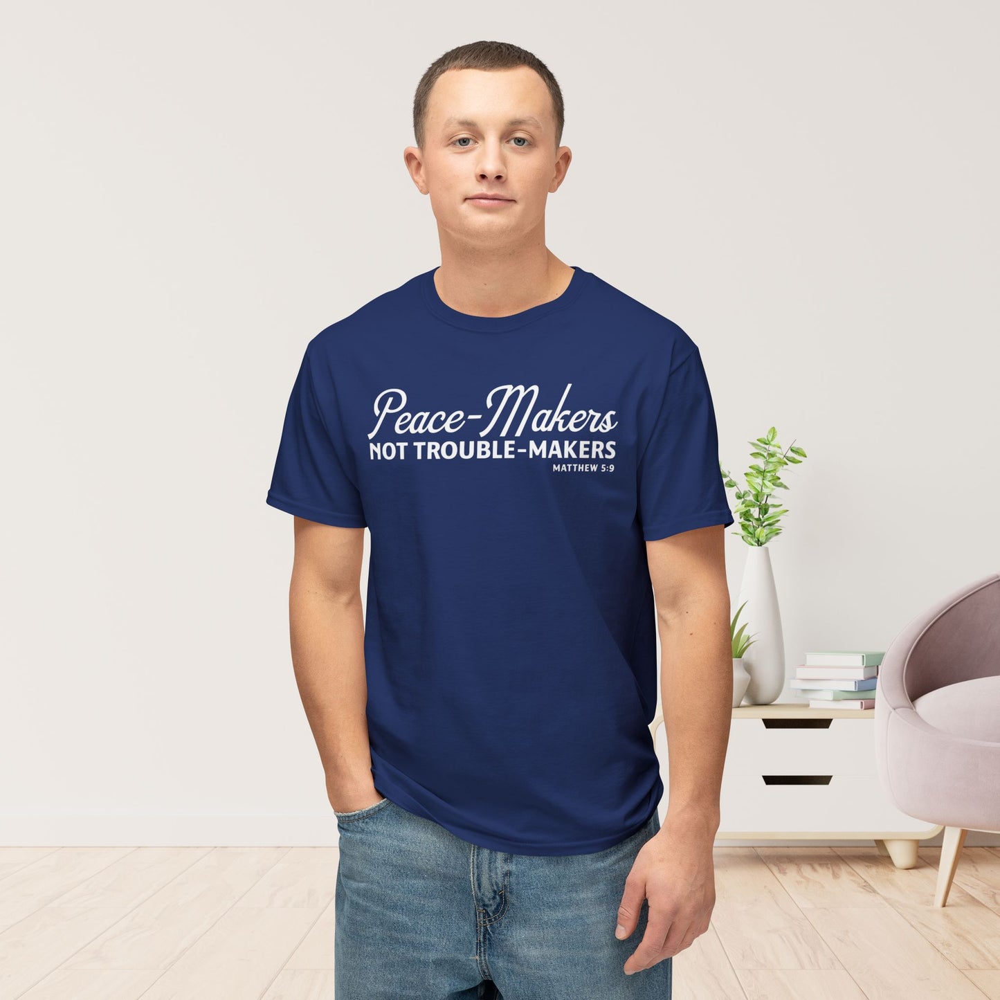Peace-Makers, Not Trouble-Makers Unisex HD Cotton Tee