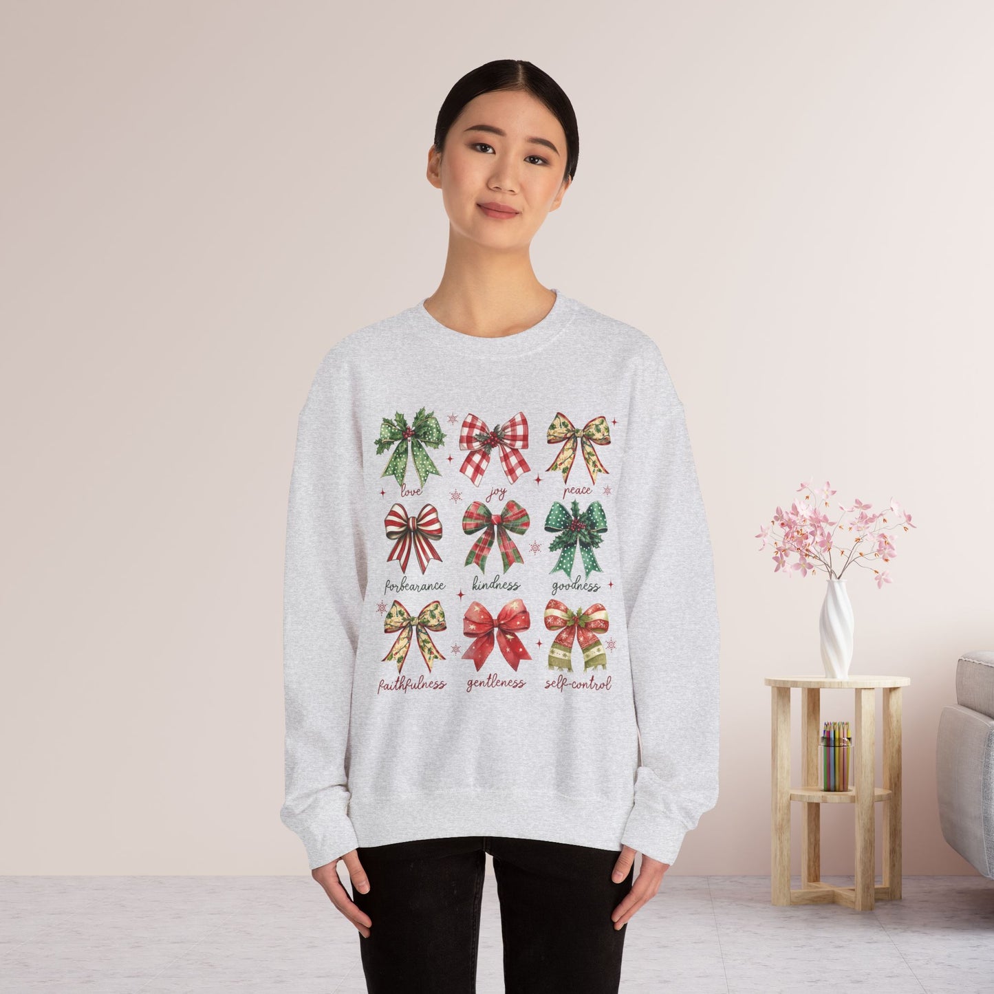 Christmas Fruit of The Spirit Christian Sweatshirt - Christian Pullover