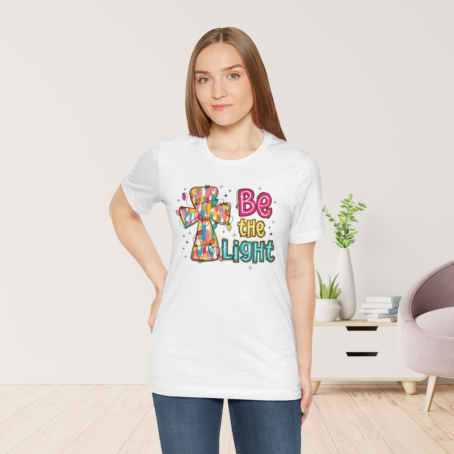 Be The Light Soft Cotton Tee - Christian Christmas Shirt