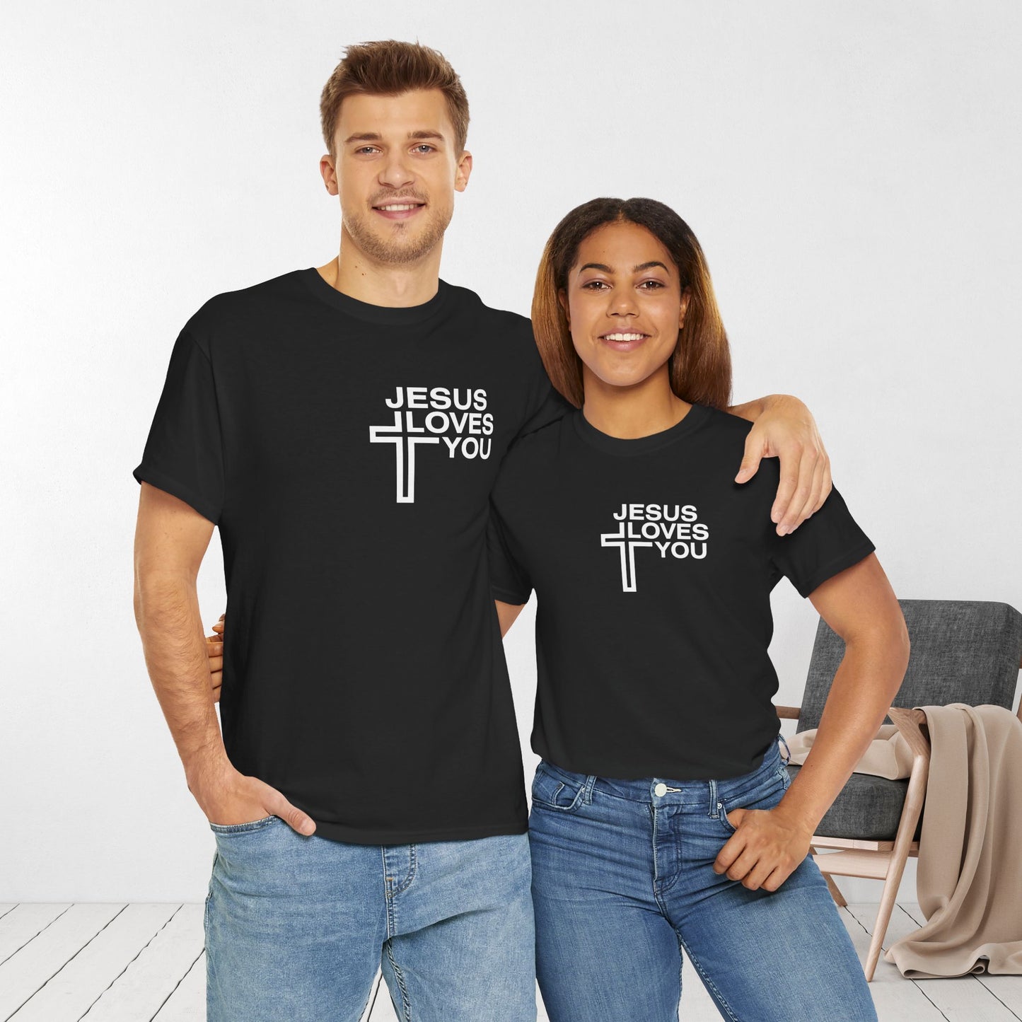 Jesus Loves You Heavy Cotton Tee
