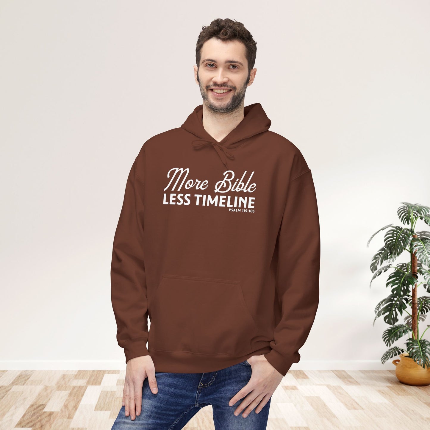 More Bible, Less Timeline Unisex Midweight Hoodie