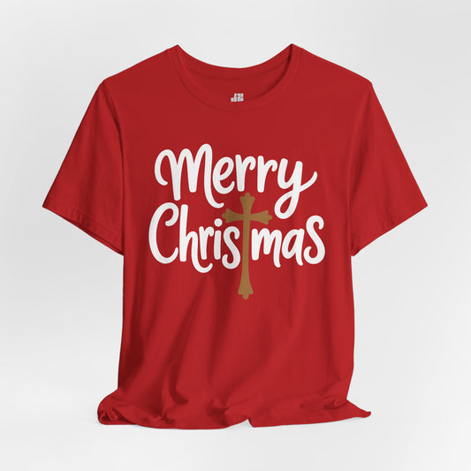 Merry Christmas Soft Cotton Tee - Christian Christmas Shirt