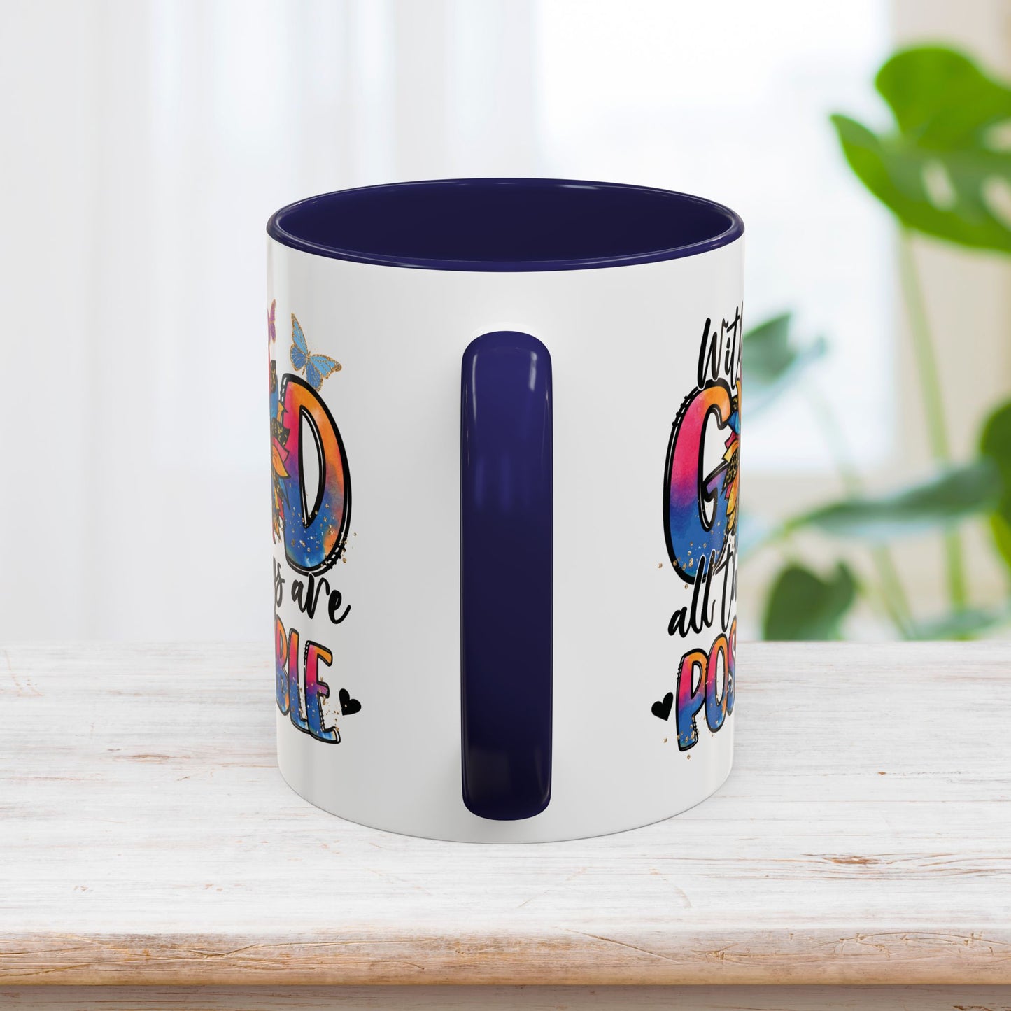 With God All Things Are Possible Mug - Christian Coffee Mug