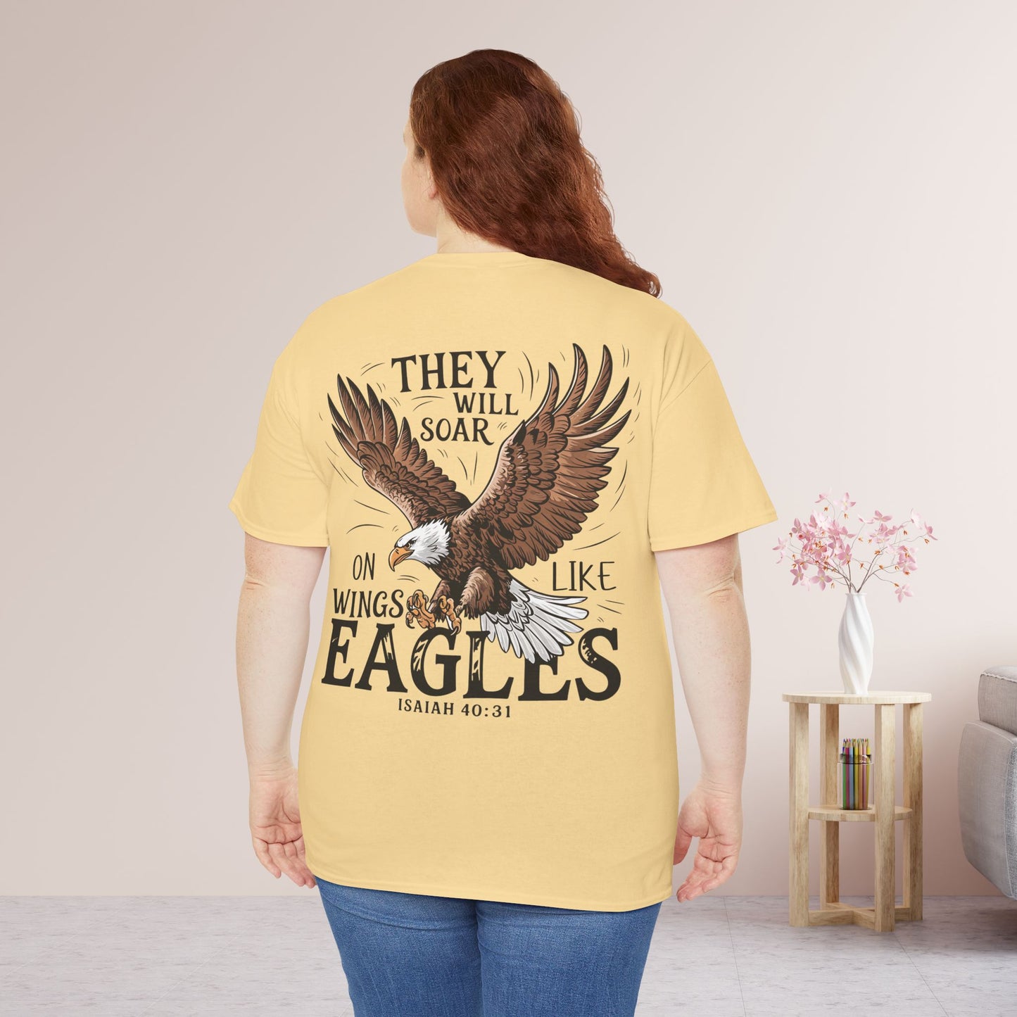 They Will Soar on Wings Like Eagles Heavy Cotton Tee