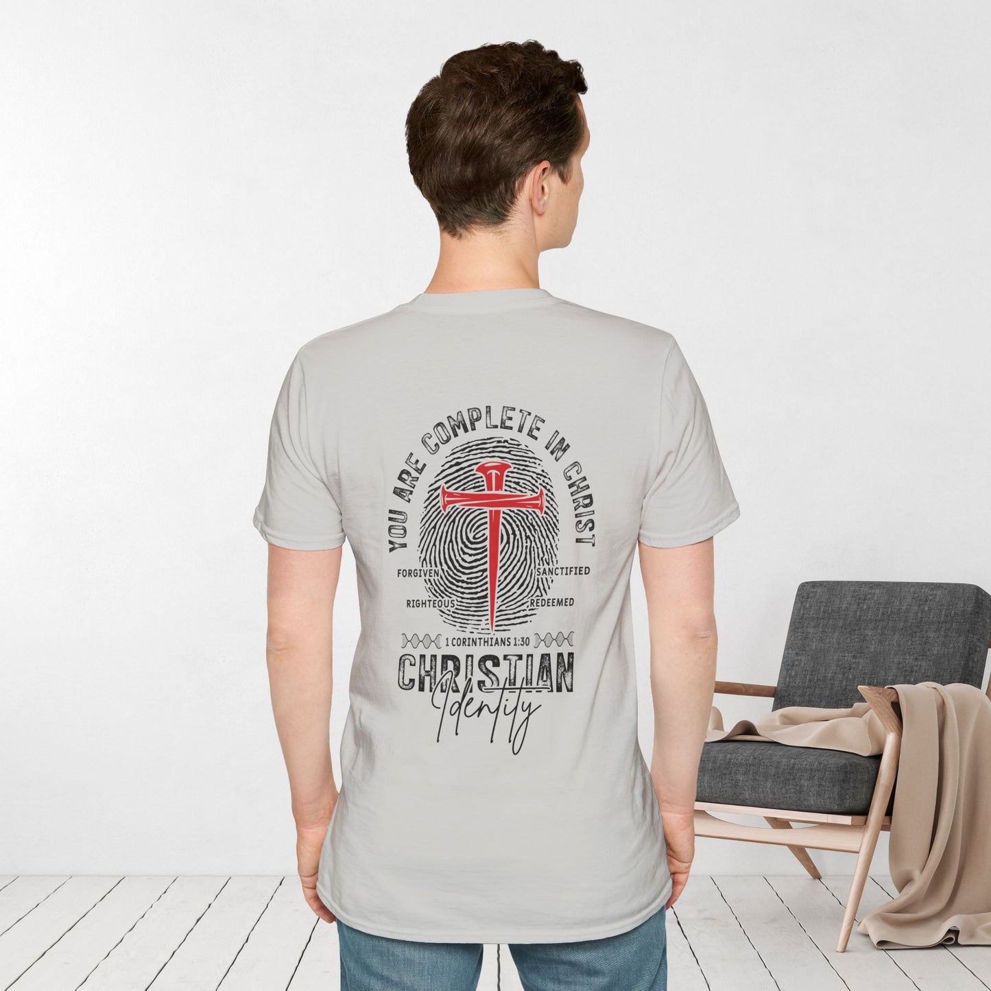 You Are Complete in Christ Softstyle T-shirt - 1 Corinthians 1:30