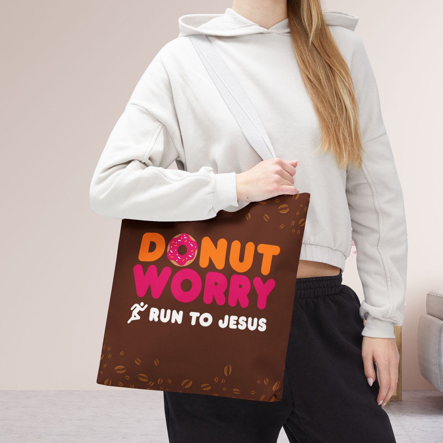 Run To Jesus Tote Bag - Christian Tote Bag