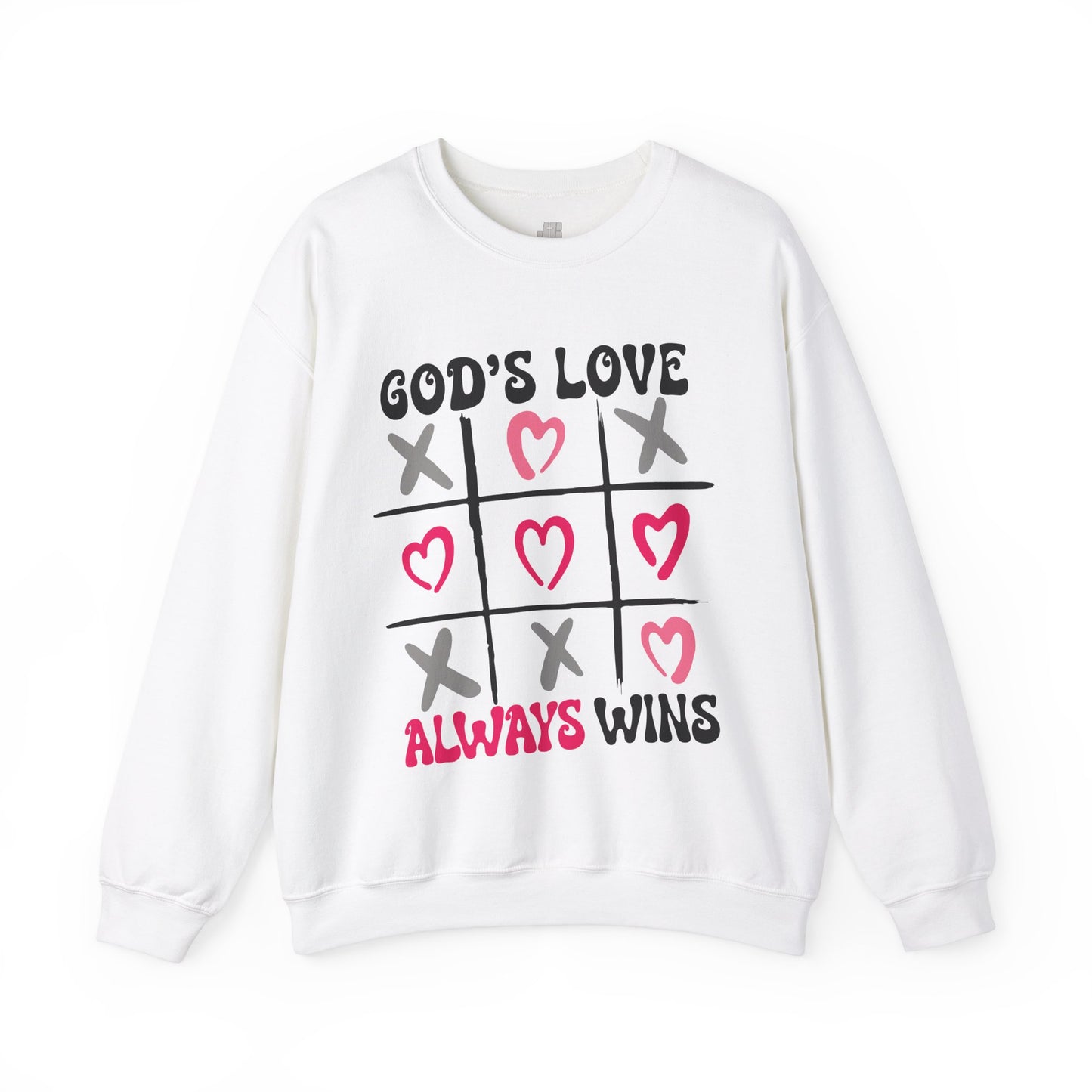 God's Love Always Wins Sweatshirt - Christian Crewneck Pullover