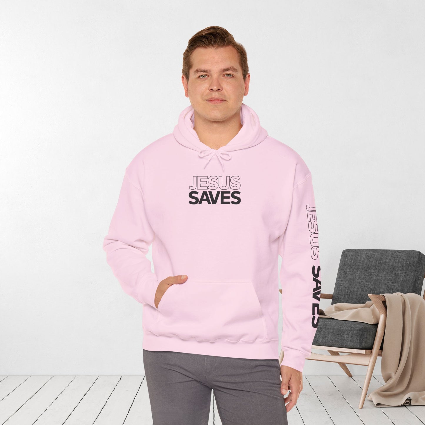 Jesus Saves Hoodie - Acts 4:12 Bible Verse Christian Hoodie