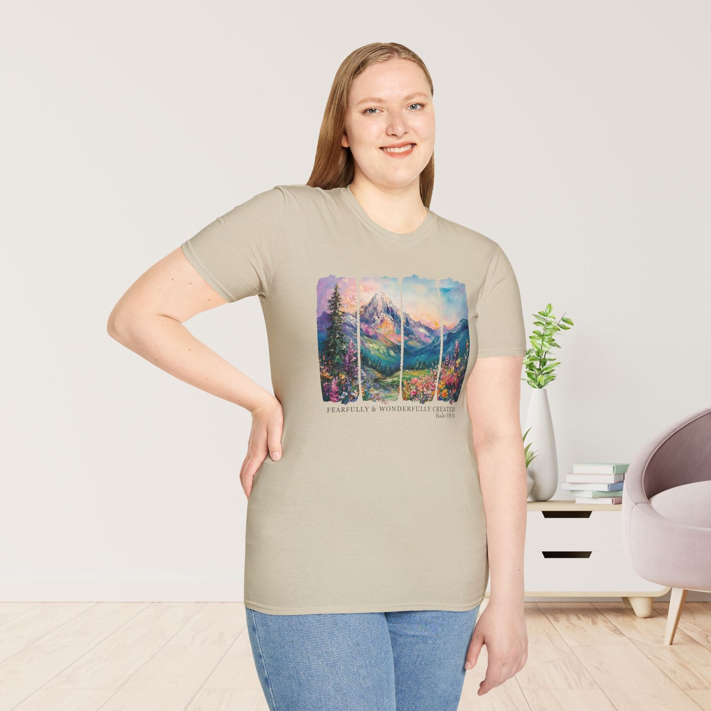 Fearfully and Wonderfully Created Softstyle T-shirt - Psalm 139:14