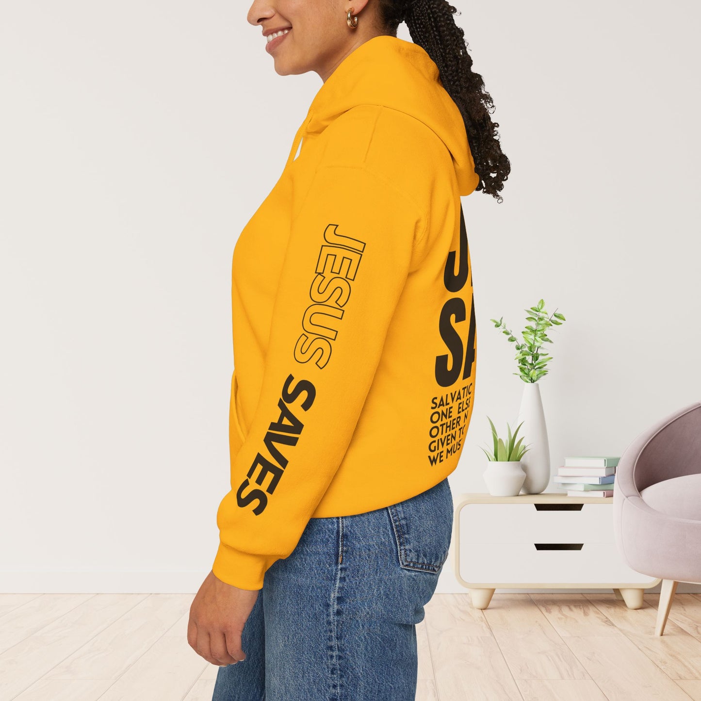 Jesus Saves Hoodie - Acts 4:12 Bible Verse Christian Hoodie