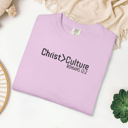 Embroidered Christ > Culture - Romans 12:2 Comfort Colors Shirt