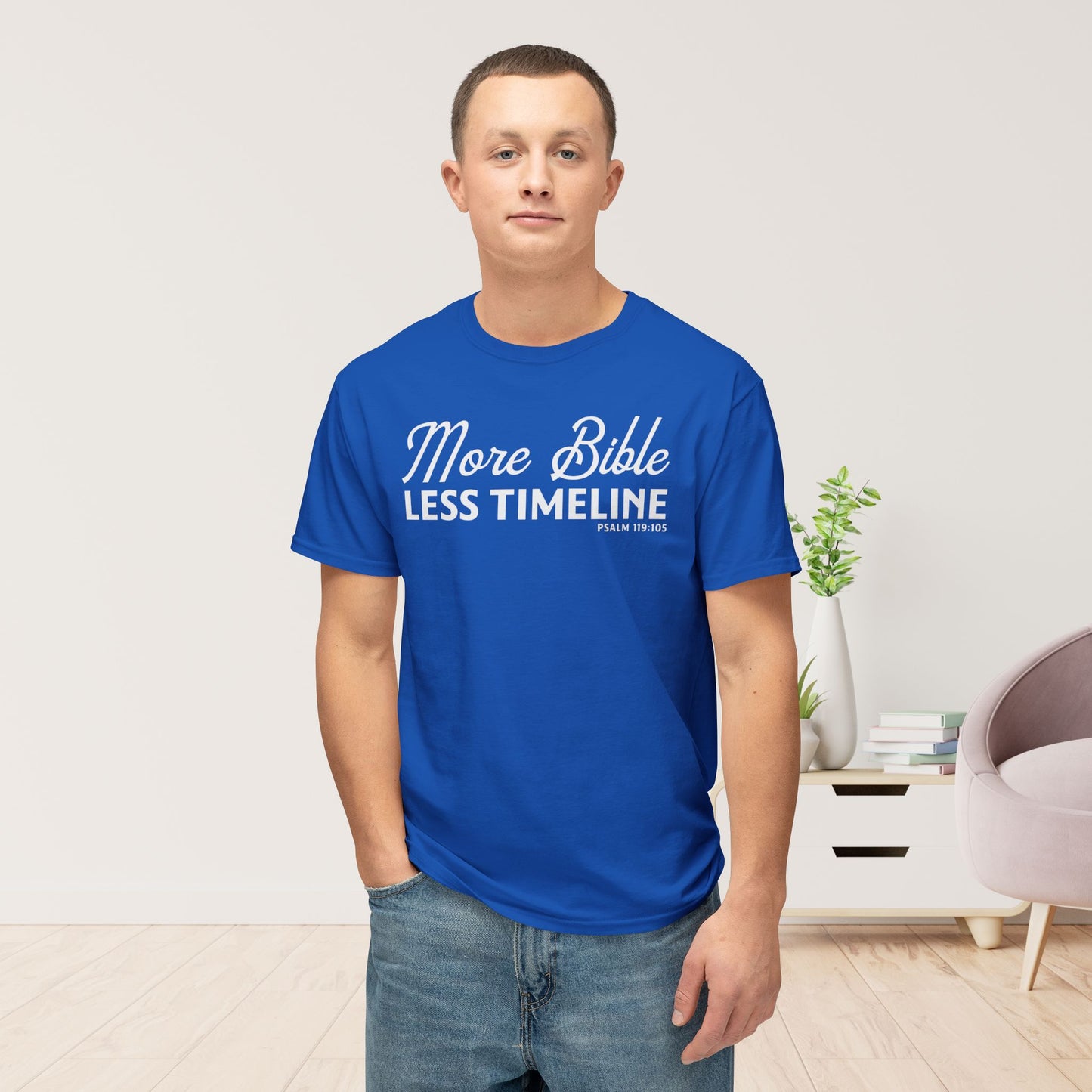 More Bible, Less Timeline Unisex HD Cotton Tee