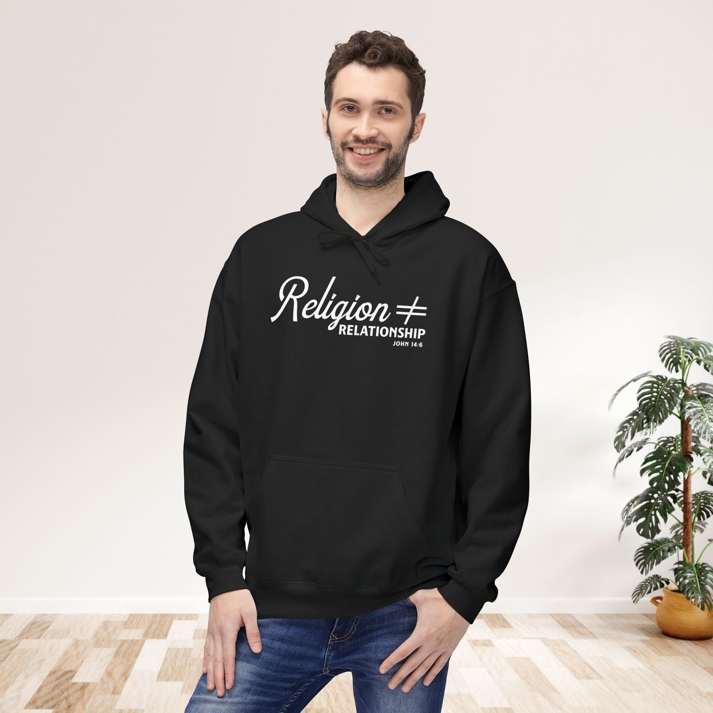 Religion ≠ Relationship Unisex Midweight Hoodie