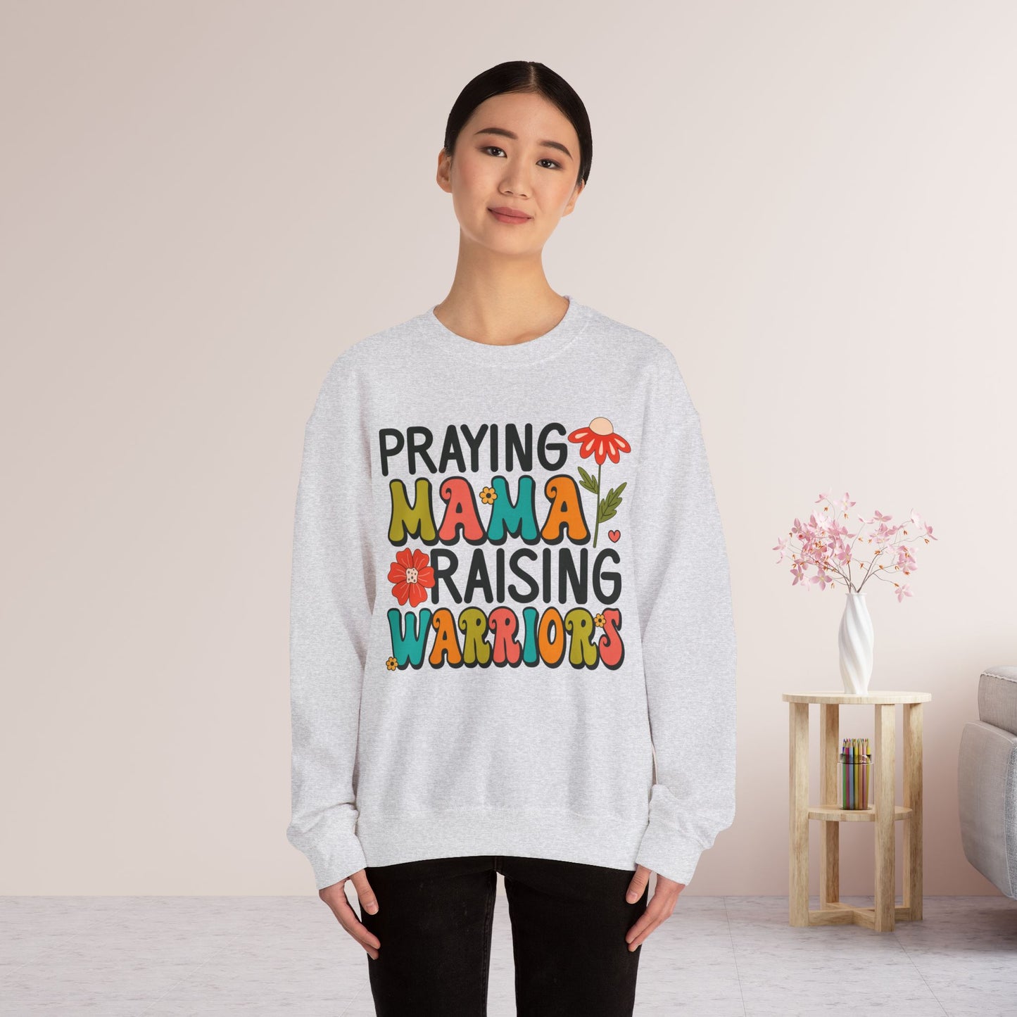 Praying Mama Raising Warriors Sweatshirt - Christian Mom Sweatshirt