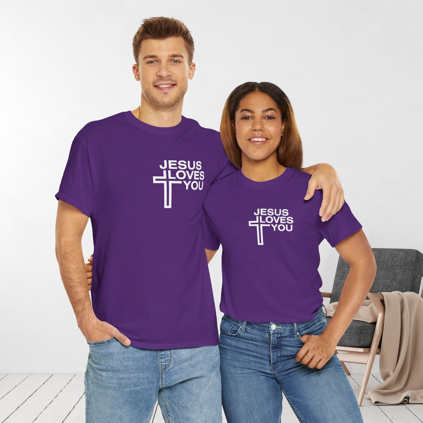 Jesus Loves You Heavy Cotton Tee