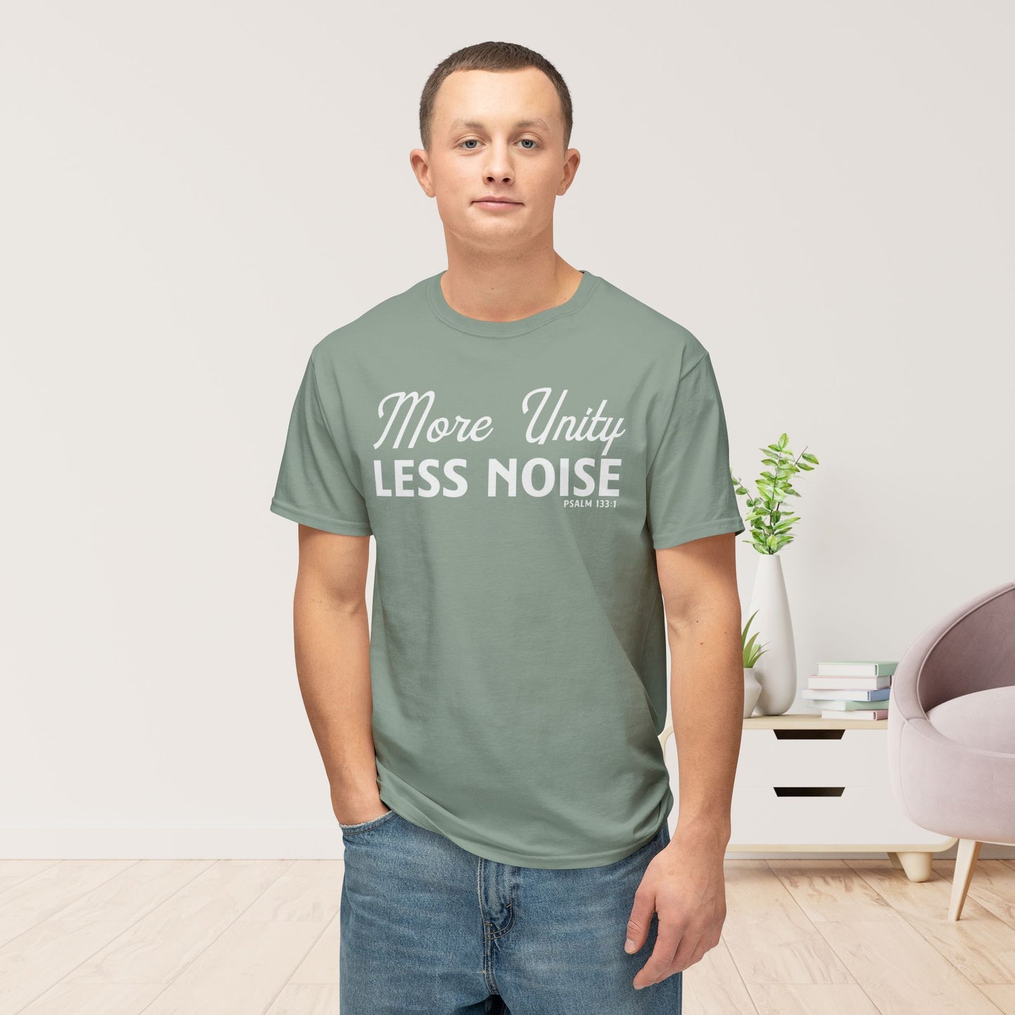 More Unity. Less Noise Unisex HD Cotton Tee