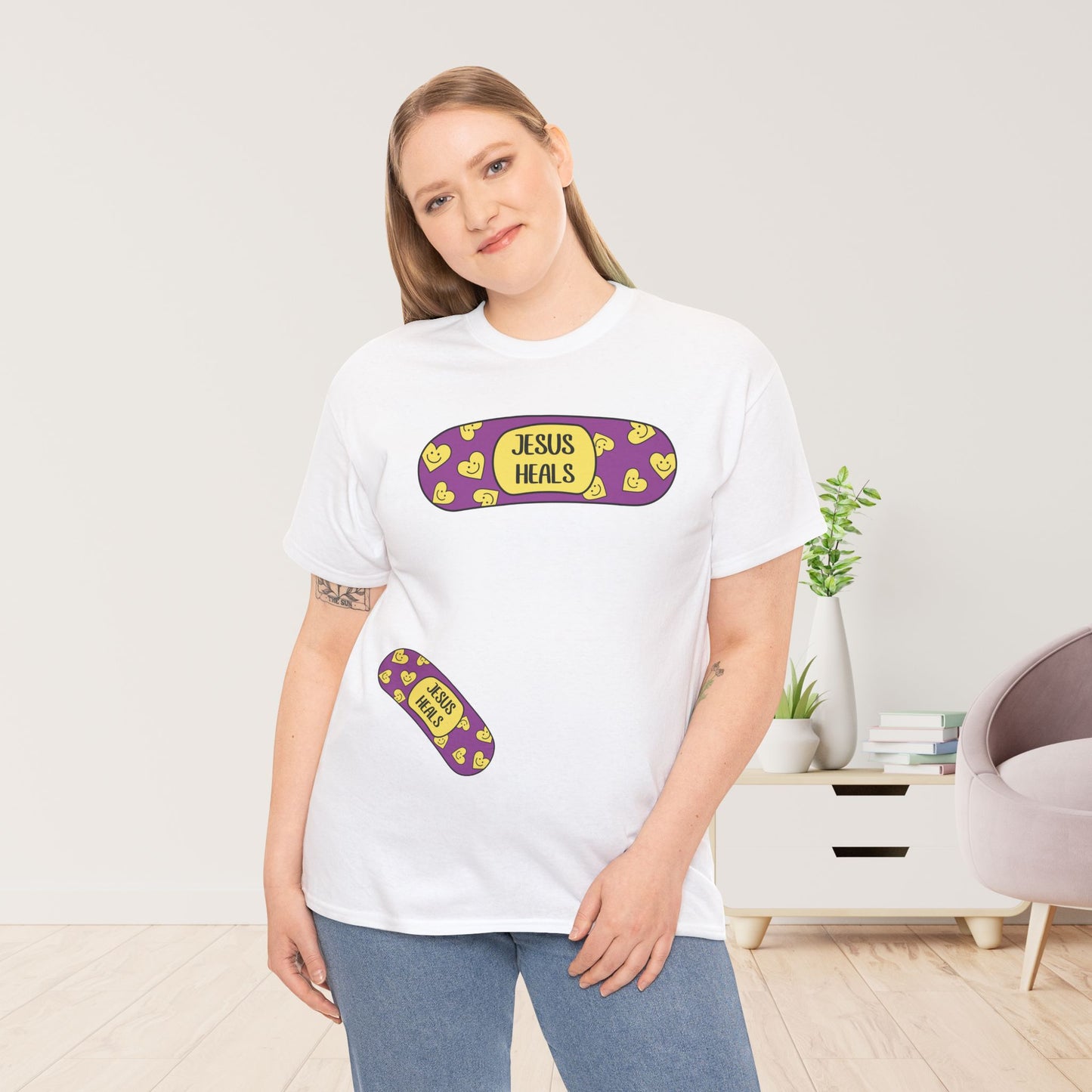 Jesus Heals Heavy Cotton Tee