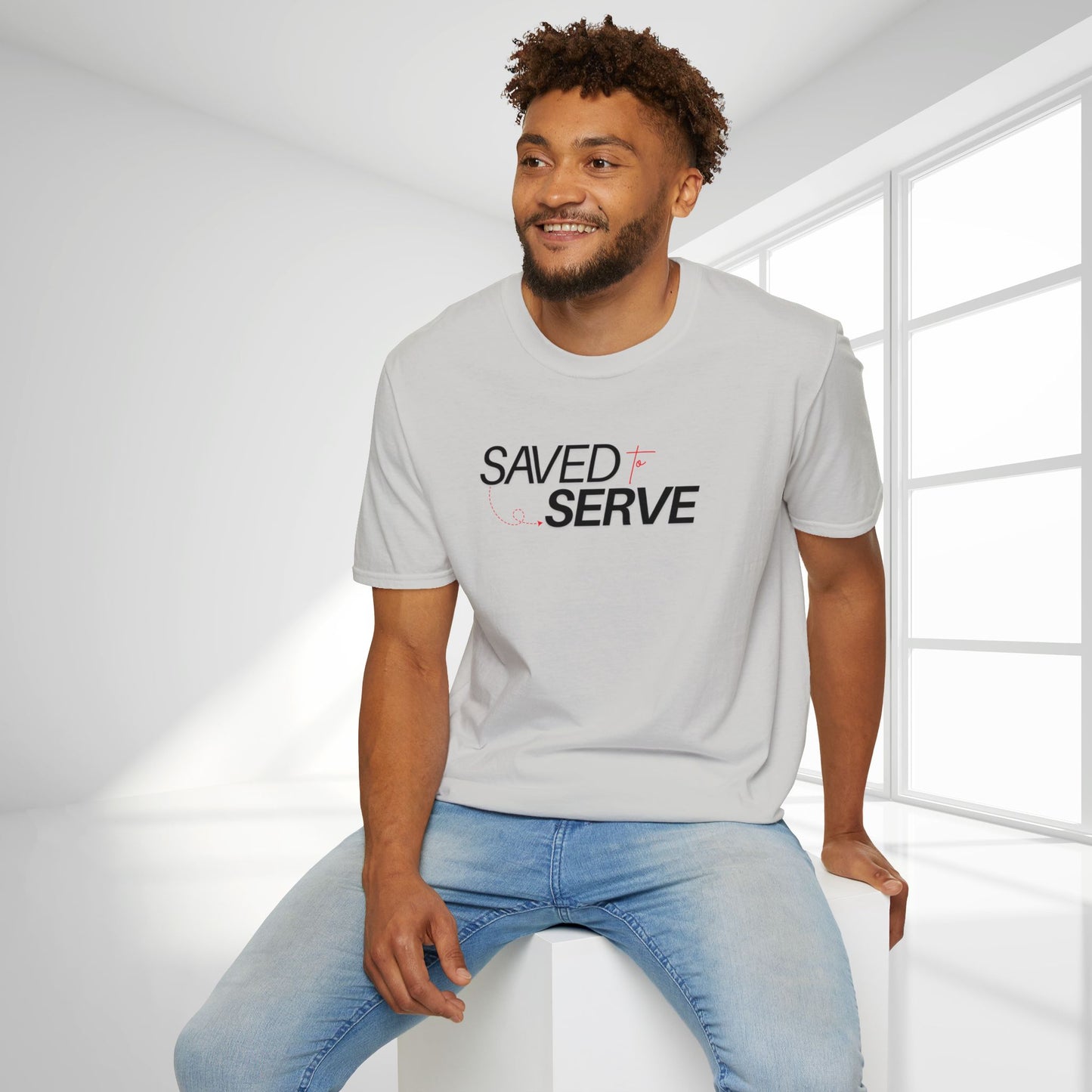 Saved to Serve - We Serve 'Cause We Are Saved Softstyle T-shirt - Trendy  Christian Tee