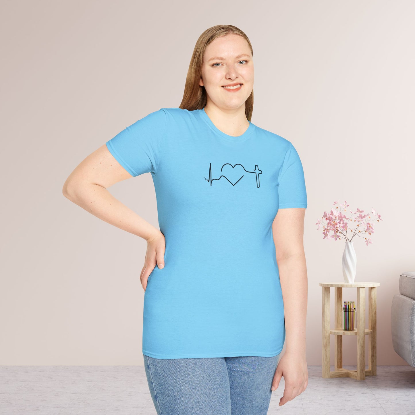 Heartbeat of Faith Softstyle T-shirt